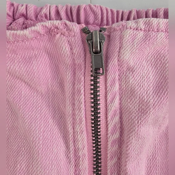 Future Collective W/Gabriella Sleeveless Denim Corset Top Sz L Pink 2887-BE - Picture 7 of 15